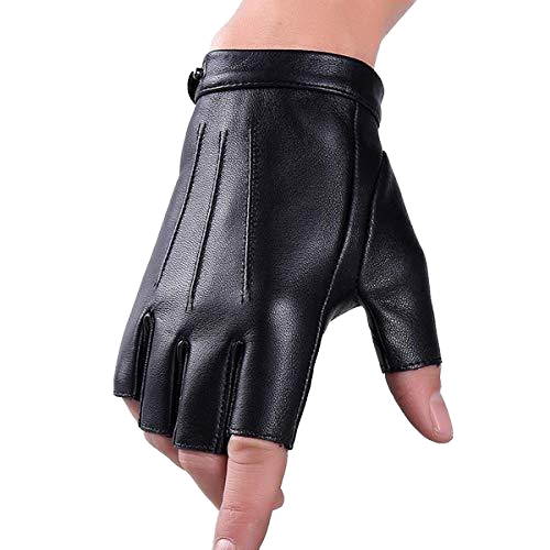 Premium Unisex Half-Finger Real Leather-based Gloves for Bicycling and Motorcycling