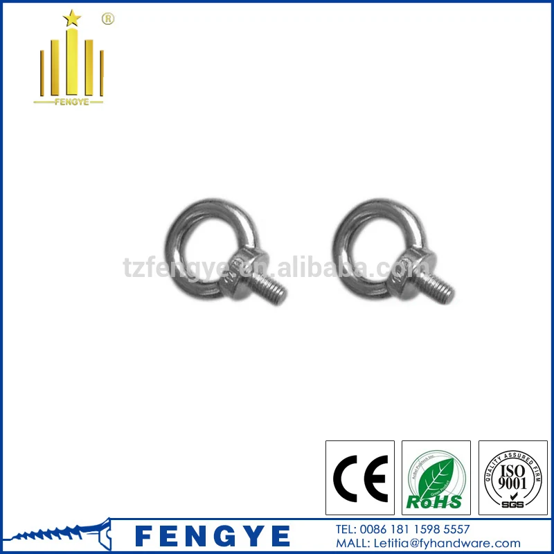 Stainless Metal 304 Eye Bolt, M6 to M30 Dimension Vary