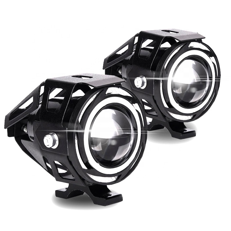 Zhongshan 12V LED Aluminum Waterproof Headlamp with Angel Eye Flashing U7 LED Bike Headlight